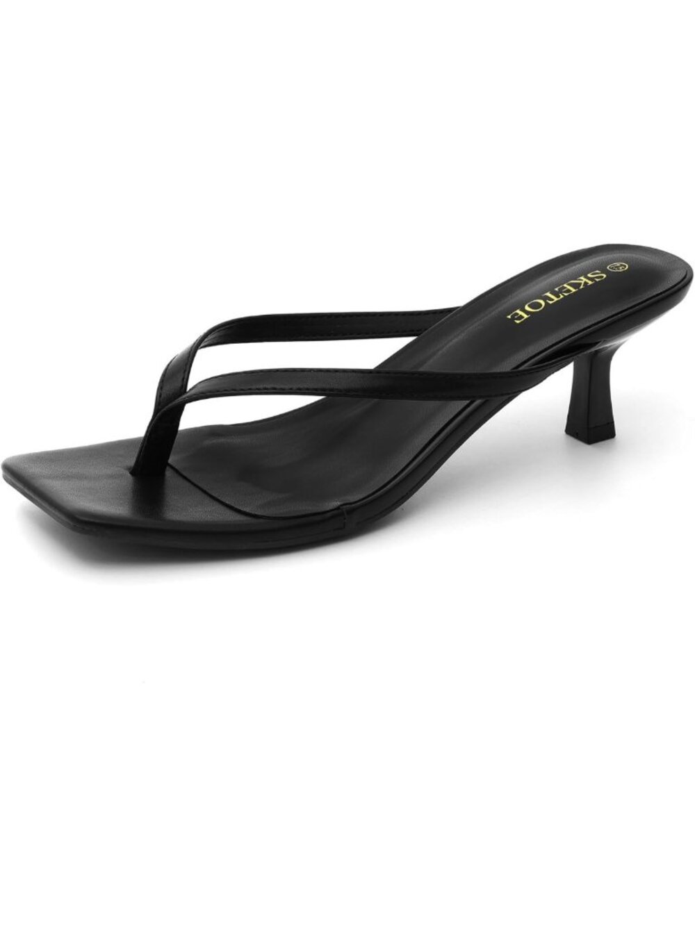 Stylish Square Toe Kitten Heels for Women - Comfortable 2-Inch Summer Sandals